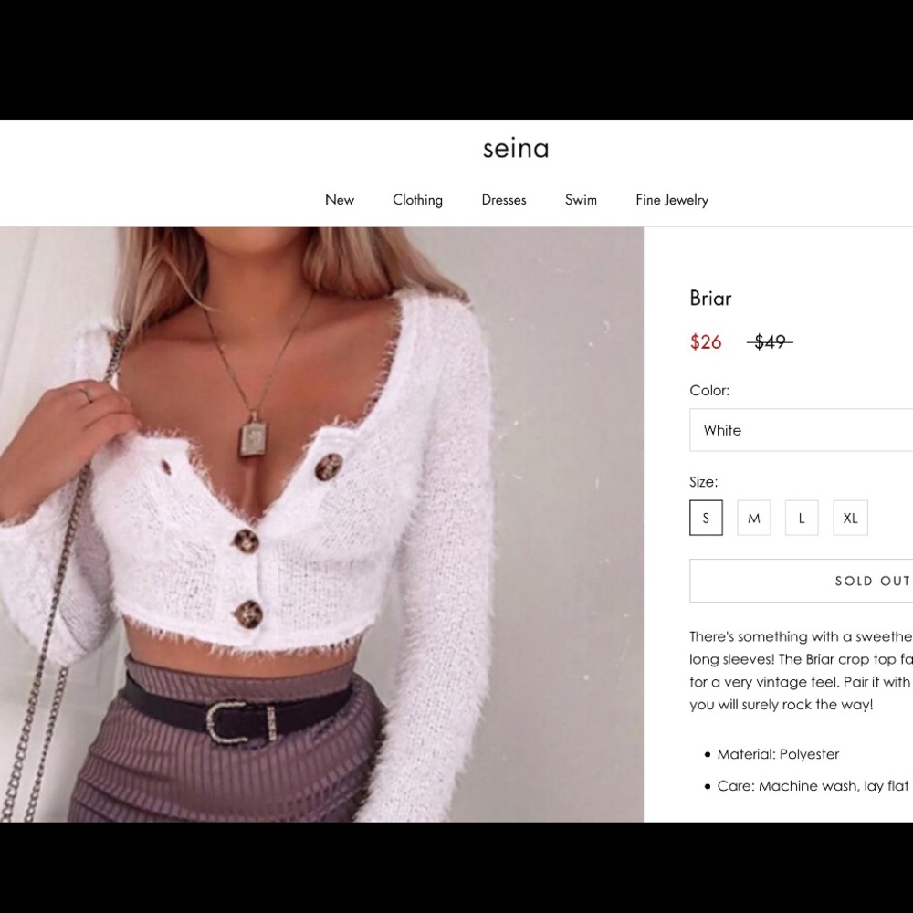 White Briar Crop Top
